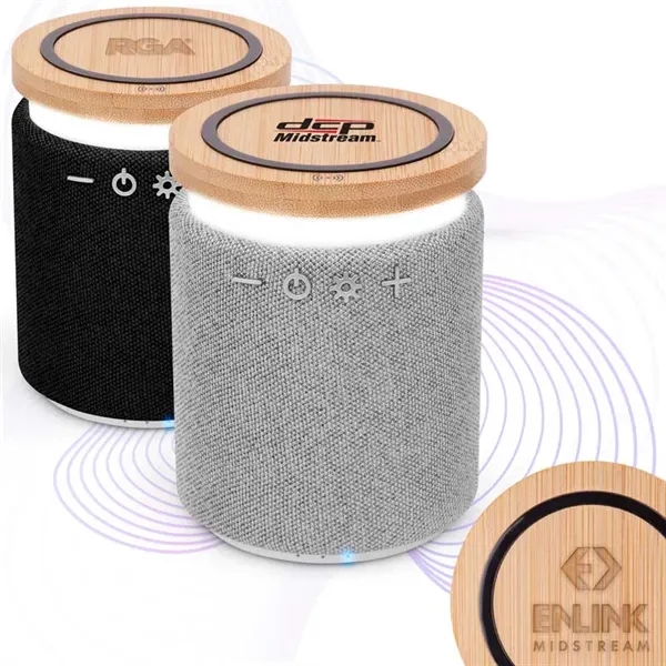 Lex Bamboo Wireless Speaker with Phone Charger - Lex Bamboo Wireless Speaker with Phone Charger - Image 0 of 4