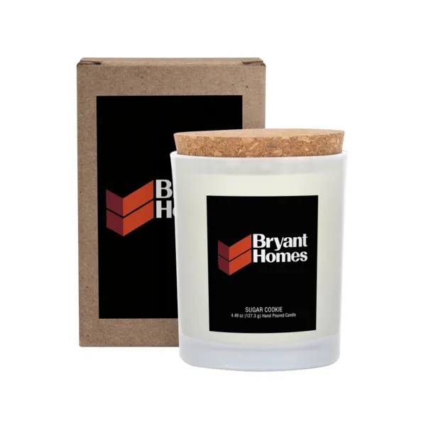 Niva Frosted Candle With Cork Lid - Niva Frosted Candle With Cork Lid - Image 1 of 2