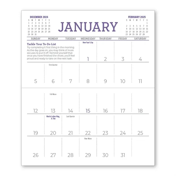 2025 Monthly Health Tip Pocket Planner Calendar - 2025 Monthly Health Tip Pocket Planner Calendar - Image 2 of 2