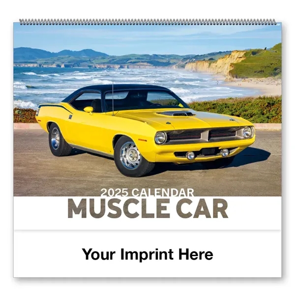 2025 Muscle Car Spiral Bound Calendar - 2025 Muscle Car Spiral Bound Calendar - Image 1 of 3