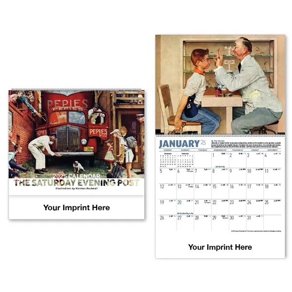 2025 Norman Rockwell Spiral Bound Calendar - 2025 Norman Rockwell Spiral Bound Calendar - Image 0 of 3