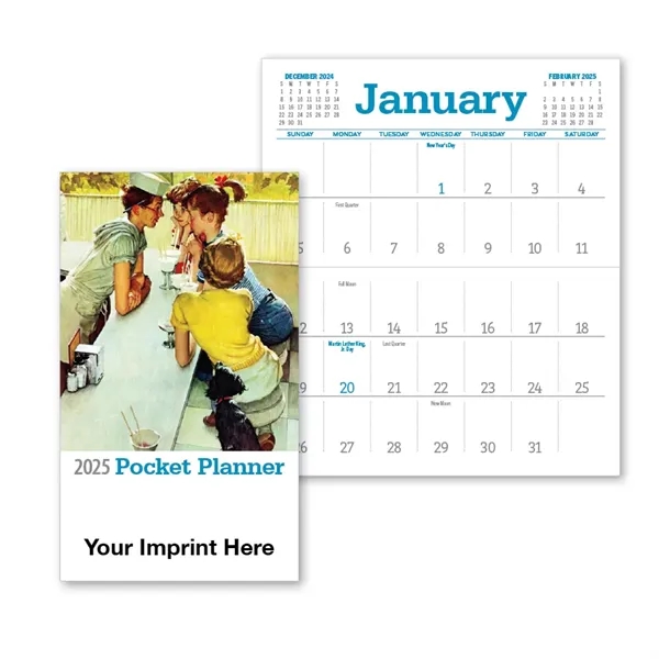 2025 Norman Rockwell Pocket Planner Calendar - 2025 Norman Rockwell Pocket Planner Calendar - Image 0 of 2
