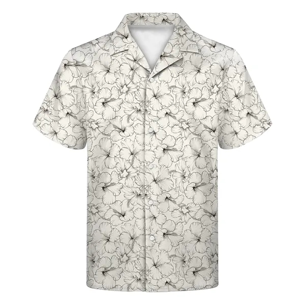 Men's 135gsm Sublimated Hawaiian Cuban Collar Camp Shirt - Men's 135gsm Sublimated Hawaiian Cuban Collar Camp Shirt - Image 5 of 7