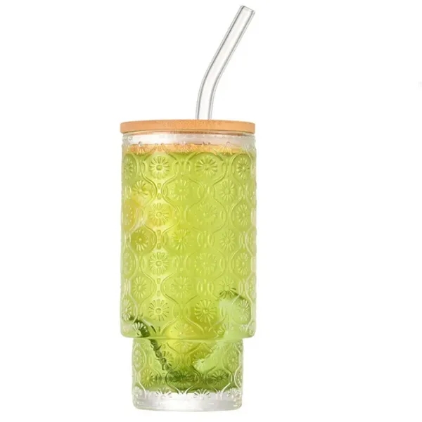 11oz Sustainable Glassware with Lid and Straws - 11oz Sustainable Glassware with Lid and Straws - Image 1 of 2