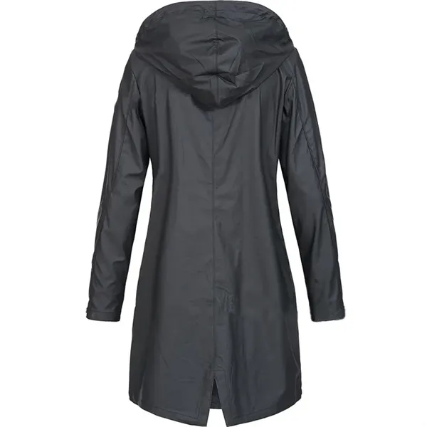 Women Hooded Waterproof Windproof Raincoat - Women Hooded Waterproof Windproof Raincoat - Image 2 of 5