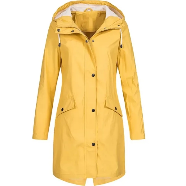 Women Hooded Waterproof Windproof Raincoat - Women Hooded Waterproof Windproof Raincoat - Image 5 of 5