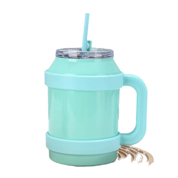 50 oz. Stainless Steel Mug Tumbler with Handle and Straw - 50 oz. Stainless Steel Mug Tumbler with Handle and Straw - Image 1 of 2