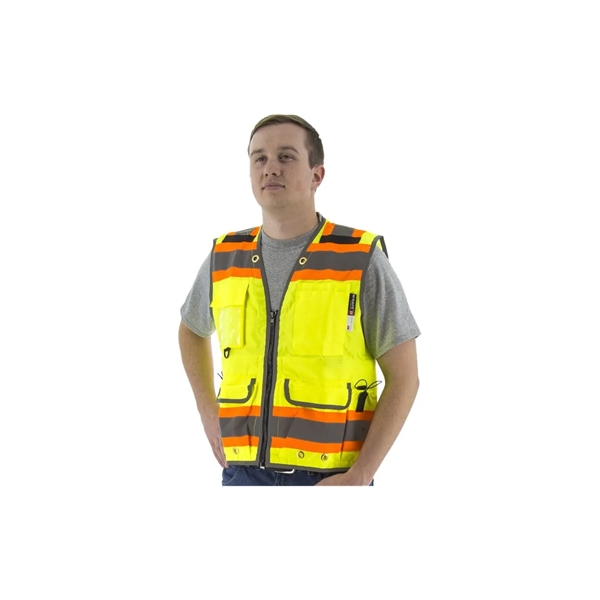 Majestic High Visibility Heavy Duty Surveyors Vest - Majestic High Visibility Heavy Duty Surveyors Vest - Image 0 of 3
