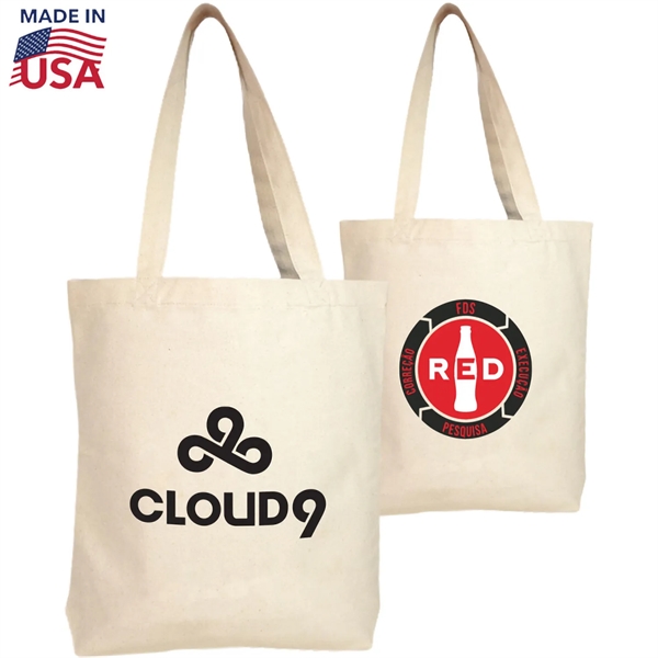 100% USA-Made 10 oz Cotton Canvas Tote Bag (13" x12.5" x3") - 100% USA-Made 10 oz Cotton Canvas Tote Bag (13" x12.5" x3") - Image 0 of 2