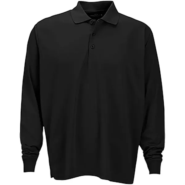 Vansport Omega Long Sleeve Solid Mesh Tech Polo - Vansport Omega Long Sleeve Solid Mesh Tech Polo - Image 0 of 5