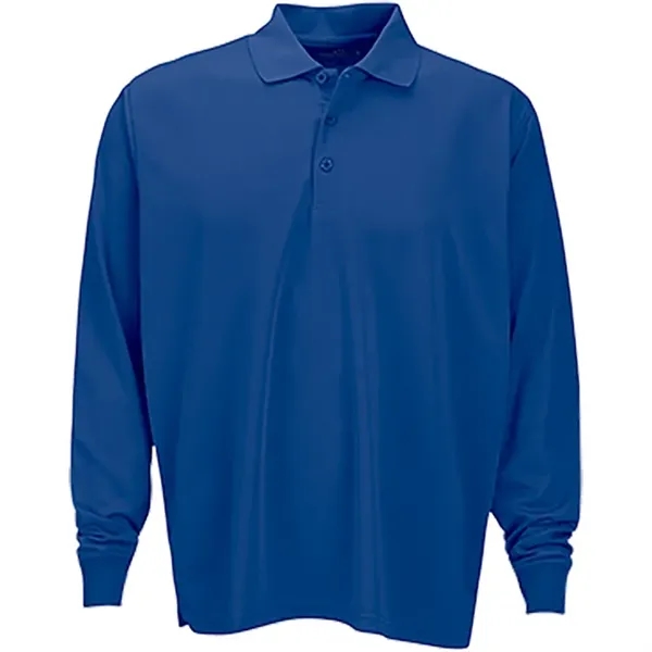 Vansport Omega Long Sleeve Solid Mesh Tech Polo - Vansport Omega Long Sleeve Solid Mesh Tech Polo - Image 4 of 5