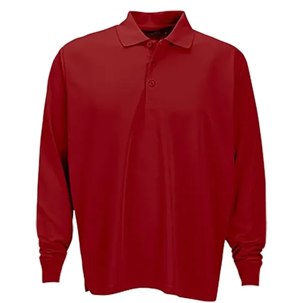 Vansport Omega Long Sleeve Solid Mesh Tech Polo - Vansport Omega Long Sleeve Solid Mesh Tech Polo - Image 5 of 5