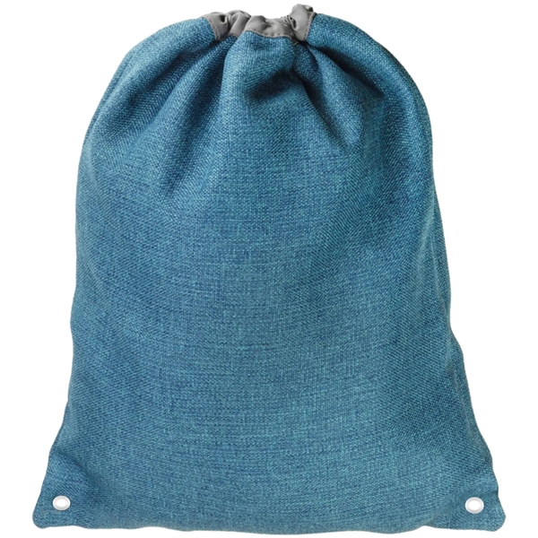 Linen Cromwell Drawstring Backpacks (13" x 16") - Linen Cromwell Drawstring Backpacks (13" x 16") - Image 3 of 4