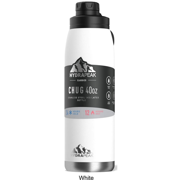 40 oz Hydrapeak® Stainless Steel Insulated Water Bottle - 40 oz Hydrapeak® Stainless Steel Insulated Water Bottle - Image 3 of 7