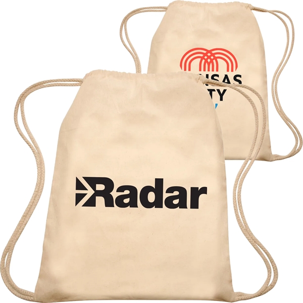 Cotton Cinch Up Bag Drawstring Backpacks (13.25"x 16.5") - Cotton Cinch Up Bag Drawstring Backpacks (13.25"x 16.5") - Image 0 of 2