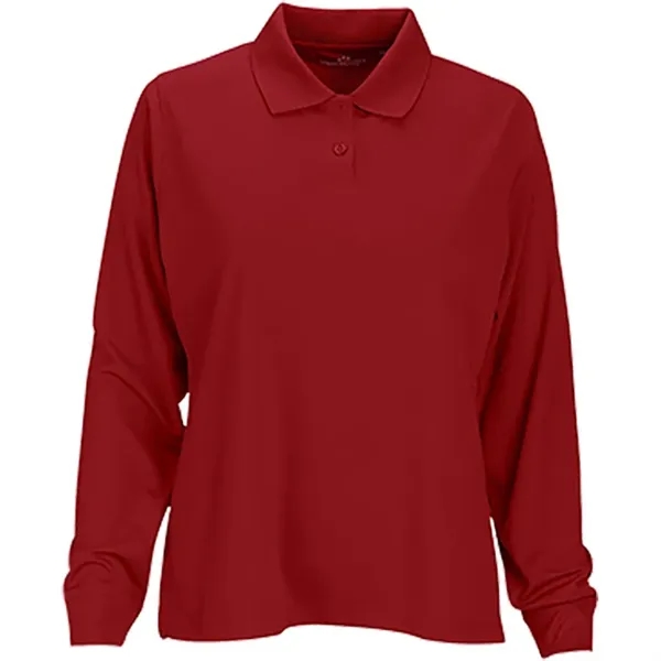 Vansport Ladies Omega Long Sleeve Solid Mesh Tech Polo - Vansport Ladies Omega Long Sleeve Solid Mesh Tech Polo - Image 5 of 5
