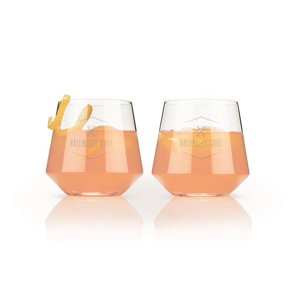 Viski® Raye Angled Crystal Cocktail Tumbler - Viski® Raye Angled Crystal Cocktail Tumbler - Image 8 of 9