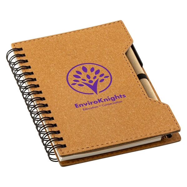 Agenda Recycled Spiral Notebook with Sticky Notes & Pen - Agenda Recycled Spiral Notebook with Sticky Notes & Pen - Image 0 of 0