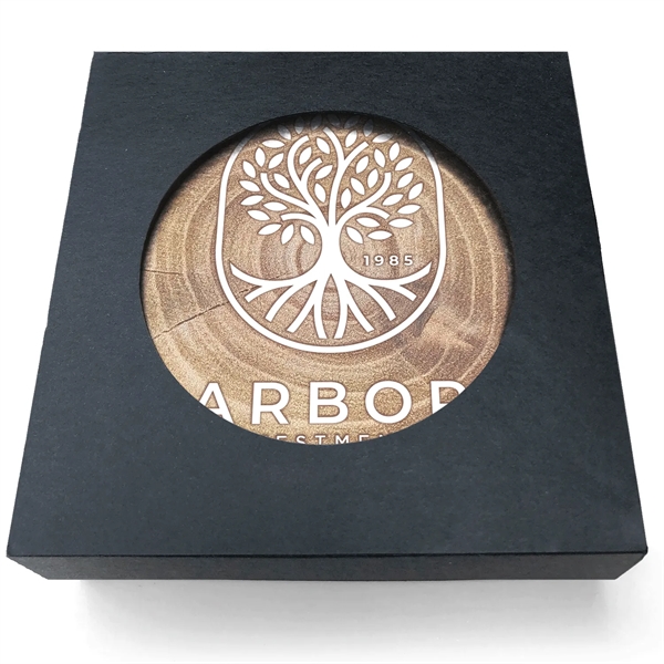 Absorbent Stone Coaster with Backgrounds - Set of 2 Round 4"
