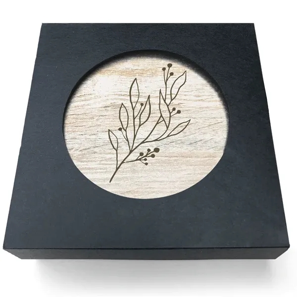Absorbent Stone Coaster with Backgrounds - Set of 1 Round 4"