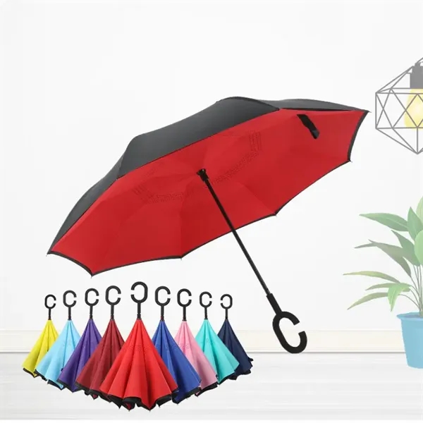 Inverted Closing Umbrella With C- Holder - Inverted Closing Umbrella With C- Holder - Image 2 of 4