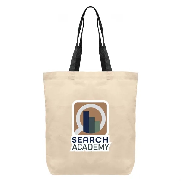 Tonga - 5 oz. Natural Cotton Tote w/ Color Straps - Tonga - 5 oz. Natural Cotton Tote w/ Color Straps - Image 2 of 8