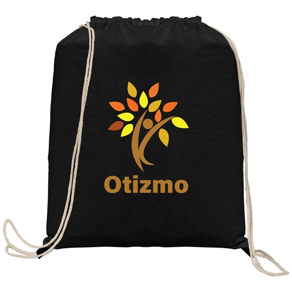 Java - 5 oz. Cotton Drawstring Backpack - Heat Transfer - Java - 5 oz. Cotton Drawstring Backpack - Heat Transfer - Image 3 of 9
