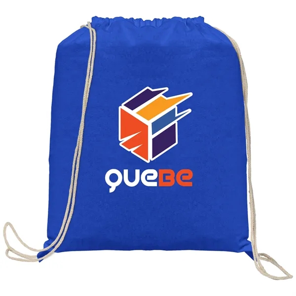 Java - 5 oz. Cotton Drawstring Backpack - Heat Transfer - Java - 5 oz. Cotton Drawstring Backpack - Heat Transfer - Image 4 of 9