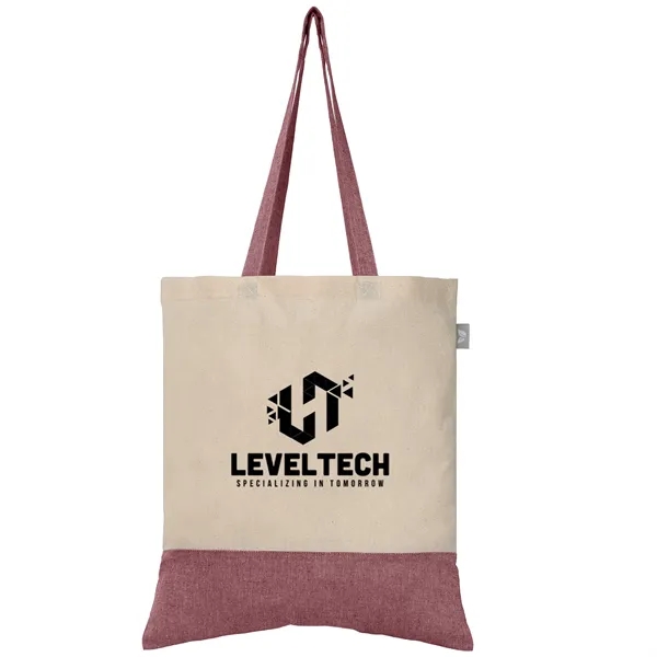 Quebec - 5 oz. Two-Tone Recycled Cotton Tote - Quebec - 5 oz. Two-Tone Recycled Cotton Tote - Image 3 of 6