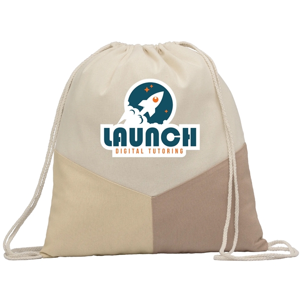 Triad - Multicolor Cotton Drawstring Bag - Heat Transfer - Triad - Multicolor Cotton Drawstring Bag - Heat Transfer - Image 2 of 6