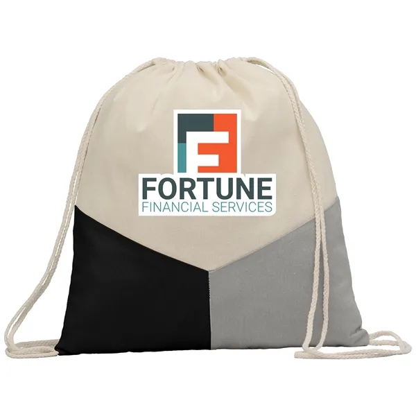 Triad - Multicolor Cotton Drawstring Bag - Heat Transfer - Triad - Multicolor Cotton Drawstring Bag - Heat Transfer - Image 1 of 6