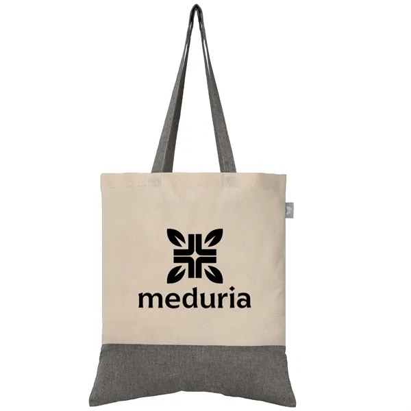 Custom Quebec - 5 oz. Two-Tone Recycled Cotton Tote