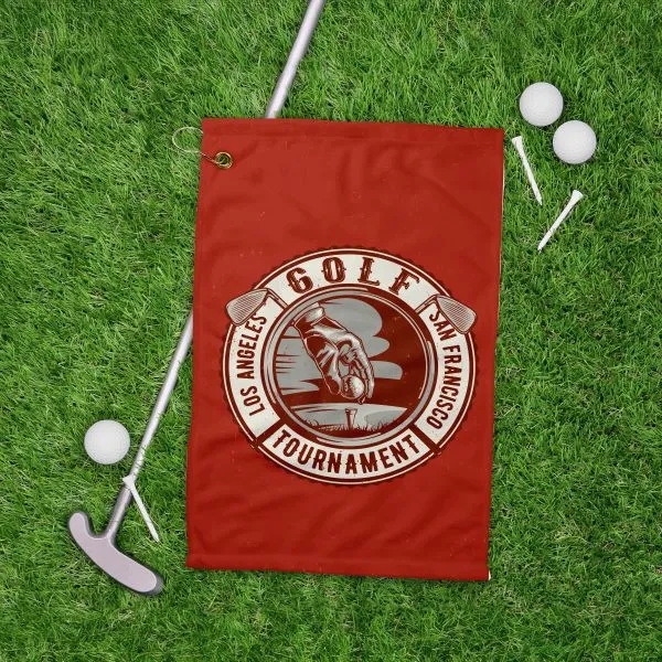 Custom Sublimated Golf Towels with hooks and peg holes - Custom Sublimated Golf Towels with hooks and peg holes - Image 0 of 0