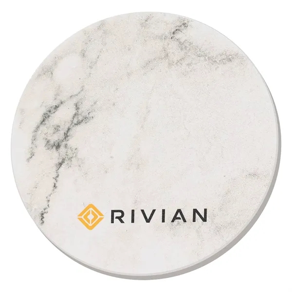 Absorbent Stone Coaster with Backgrounds - Circle  4" dia
