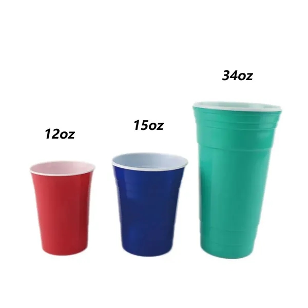 Custom16 Oz Reusable BPA Free Double Wall Plastic Party Cup - Custom16 Oz Reusable BPA Free Double Wall Plastic Party Cup - Image 1 of 4