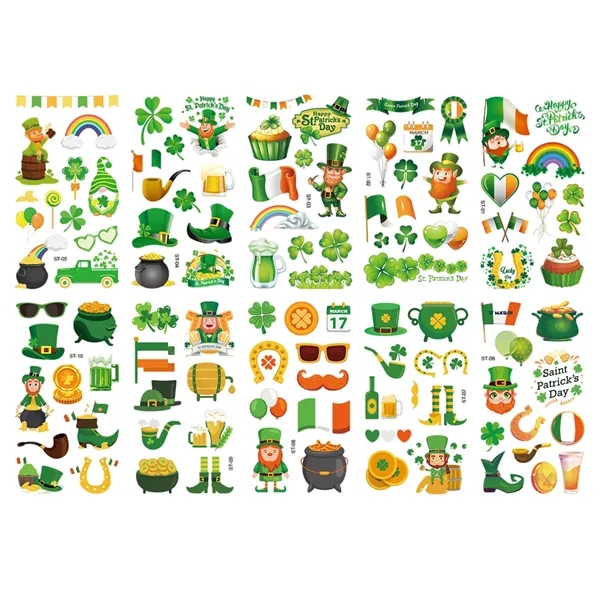 St. Patrick's Day Temporary Tattoo Sets - St. Patrick's Day Temporary Tattoo Sets - Image 2 of 2