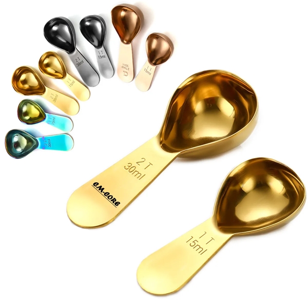 Short Handle Stainless Steel Coffee Measuring Spoon - Short Handle Stainless Steel Coffee Measuring Spoon - Image 0 of 2