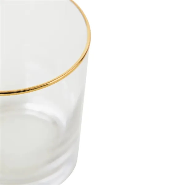 13oz. Gold Rimmed Double Old Fashioned Glass - 13oz. Gold Rimmed Double Old Fashioned Glass - Image 4 of 5