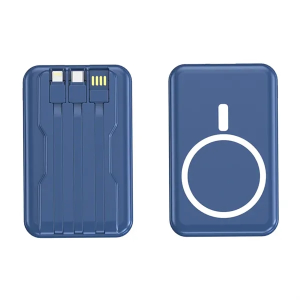Mini Reusable Magsafe Power Bank With Cables 10,000 mAh - Mini Reusable Magsafe Power Bank With Cables 10,000 mAh - Image 0 of 4