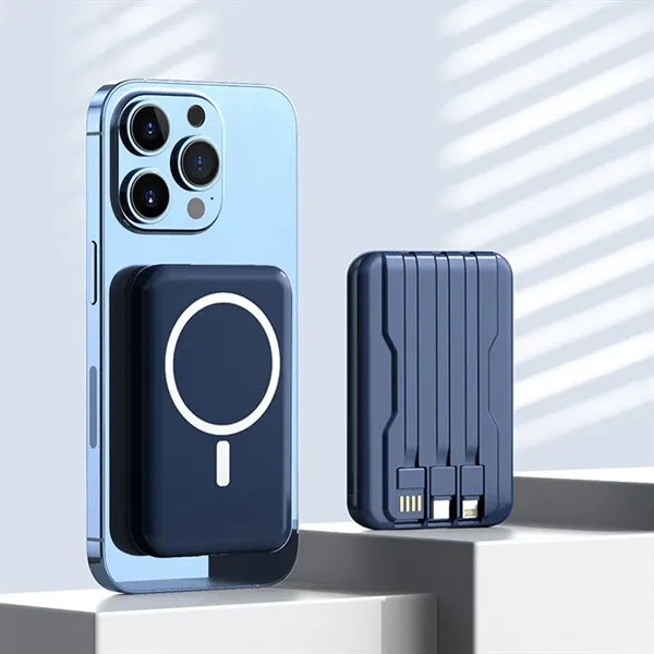 Mini Reusable Magsafe Power Bank With Cables 10,000 mAh - Mini Reusable Magsafe Power Bank With Cables 10,000 mAh - Image 4 of 4