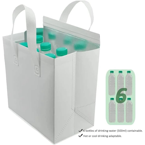 Instock Non-woven Aluminum Foil Insulated Take Away Bags - Instock Non-woven Aluminum Foil Insulated Take Away Bags - Image 1 of 8
