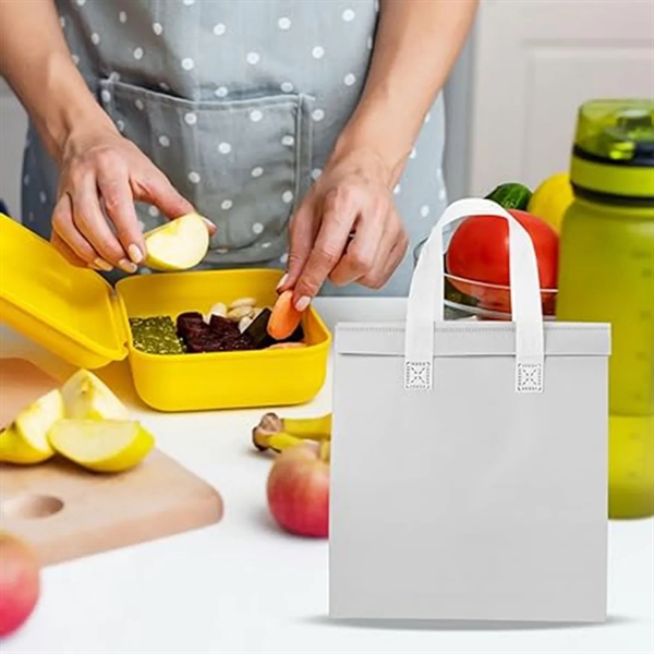 Instock Non-woven Aluminum Foil Insulated Take Away Bags - Instock Non-woven Aluminum Foil Insulated Take Away Bags - Image 8 of 8
