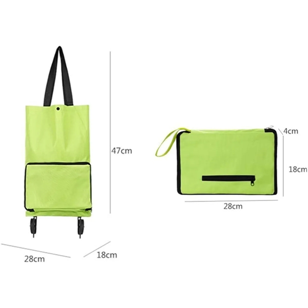 3 in 1 Reusable Collapsible Shopping Bag with Wheel - 3 in 1 Reusable Collapsible Shopping Bag with Wheel - Image 2 of 4