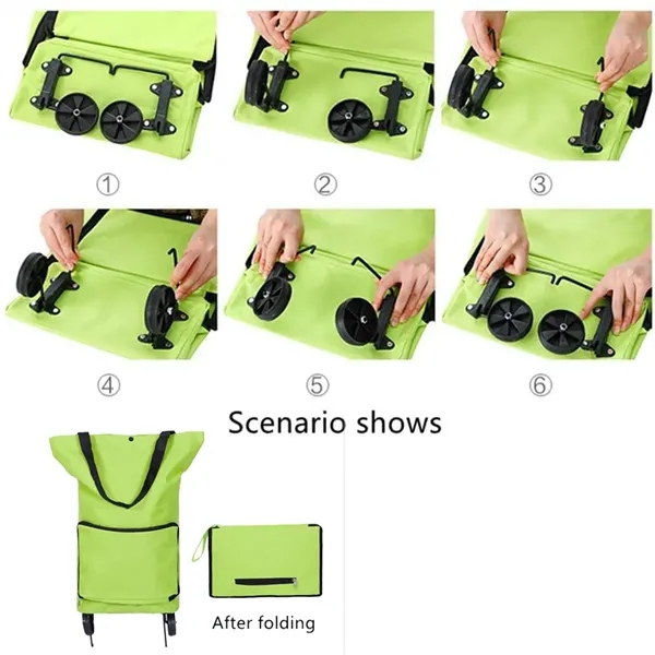 3 in 1 Reusable Collapsible Shopping Bag with Wheel - 3 in 1 Reusable Collapsible Shopping Bag with Wheel - Image 3 of 4
