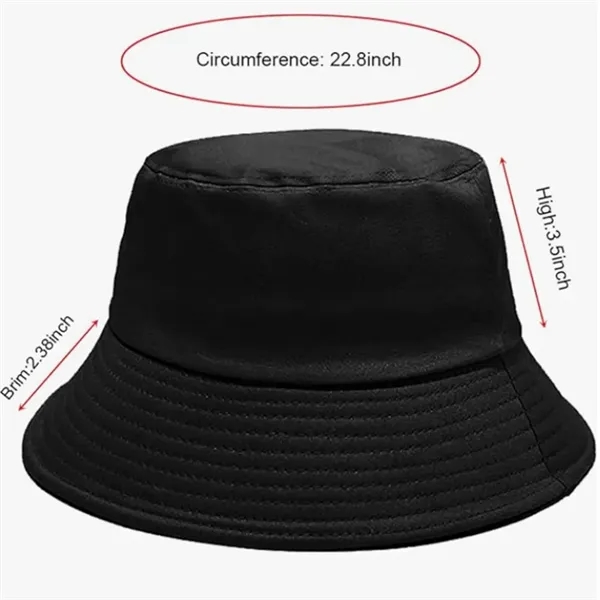 Cotton Bucket Hat Summer Sun Beach Fishing Cap - Cotton Bucket Hat Summer Sun Beach Fishing Cap - Image 1 of 2