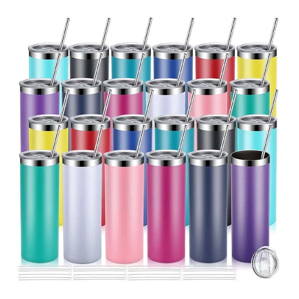 20 Oz Sublimation Skinny Stainless Steel Tumbler - 20 Oz Sublimation Skinny Stainless Steel Tumbler - Image 3 of 3