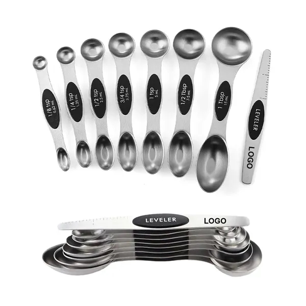 Stainless Steel Magnetic Measuring Spoons - Stainless Steel Magnetic Measuring Spoons - Image 0 of 3