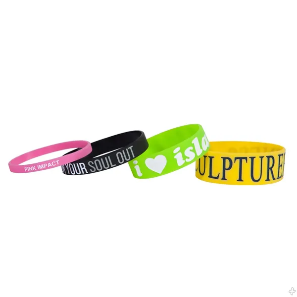 1/2" Debossed Color Filled Silicone Wristbands - 1/2" Debossed Color Filled Silicone Wristbands - Image 0 of 0