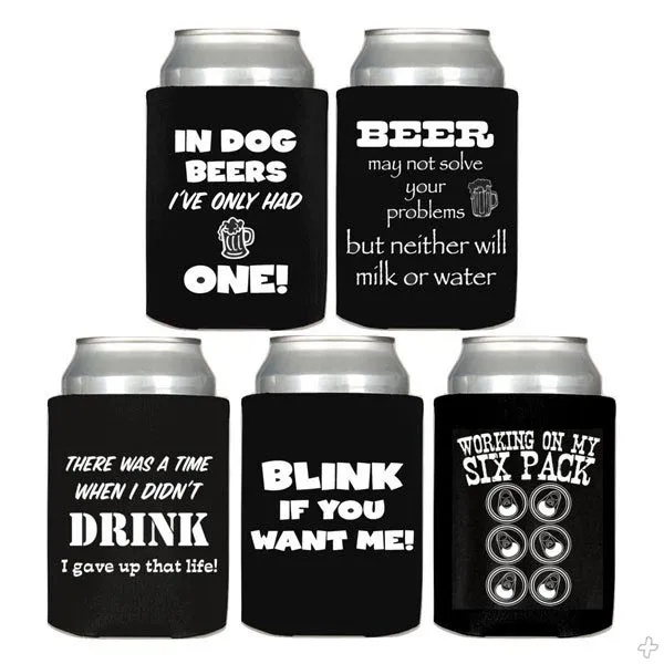 Foam and Neoprene Can Cooler Holder-One Color Imprint-WB - Foam and Neoprene Can Cooler Holder-One Color Imprint-WB - Image 1 of 3