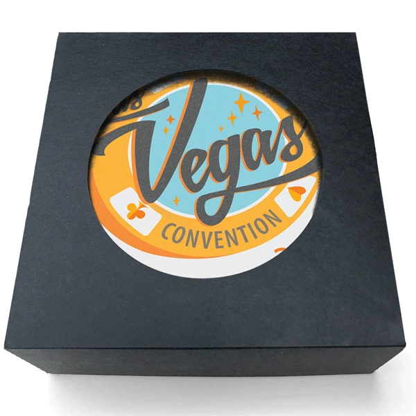 Absorbent Stone Coaster - 4" x 4" - Gift Set of 4